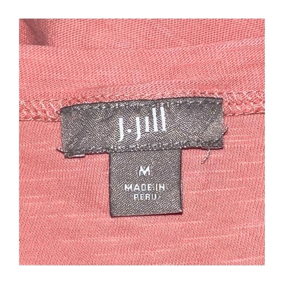 J. Jill - Cotton Cinch Waist Peach Top - Size Medium - Picture 6 of 7